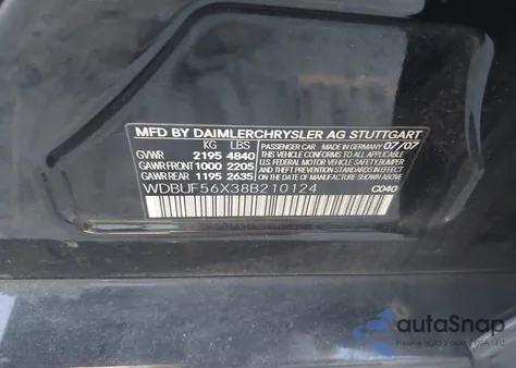 2008 Mercedes-Benz E 350 from USA, damaged, VIN WDBUF56X38B210124